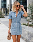 Poppy | Denim Dress with Stylish Button-Up Design