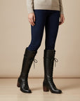 Ivy | Women's Vintage Knee High Boots – Lace-Up Riding Style