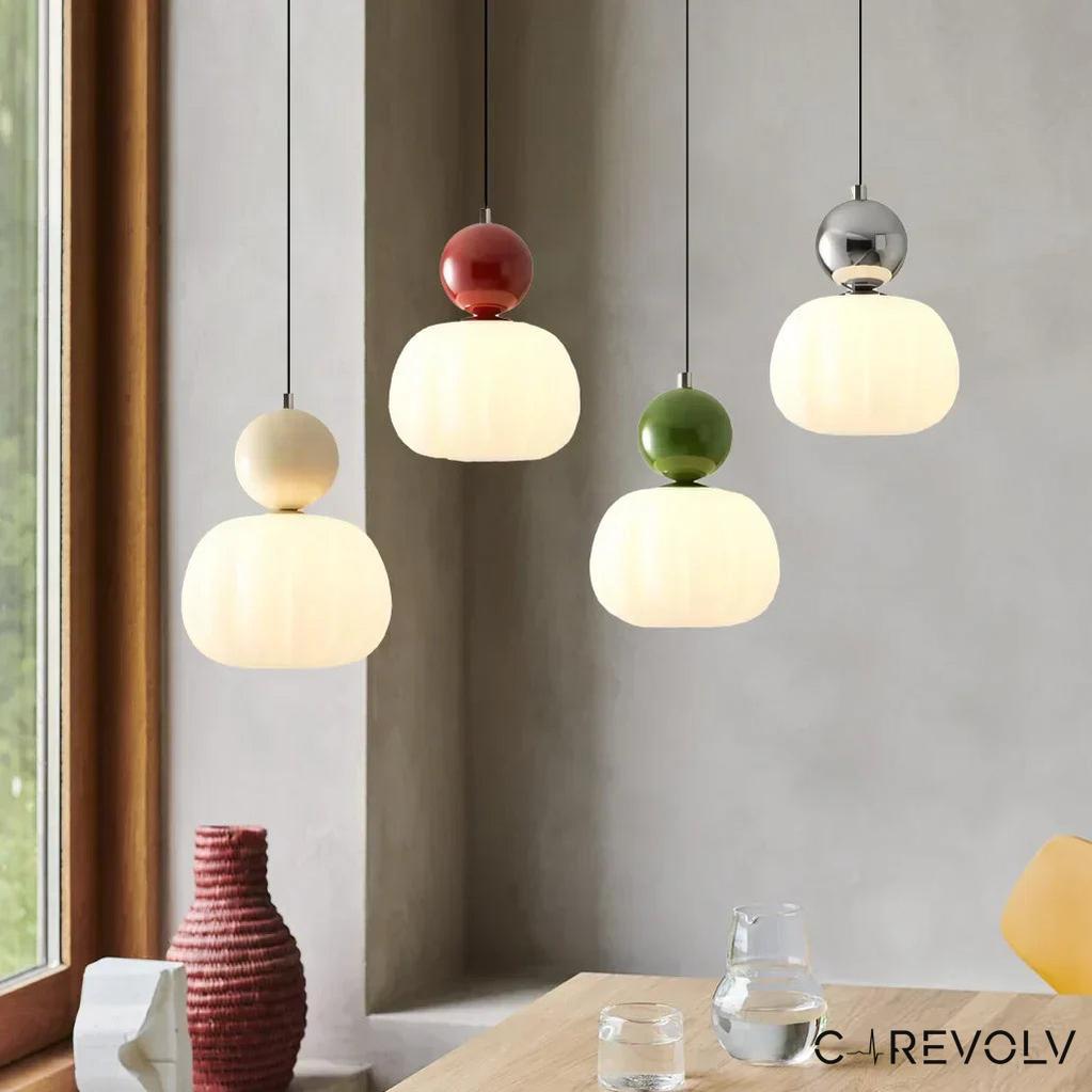 Art Deco Pendant Light - Elegant Glass Shade &amp; Adjustable Height 1