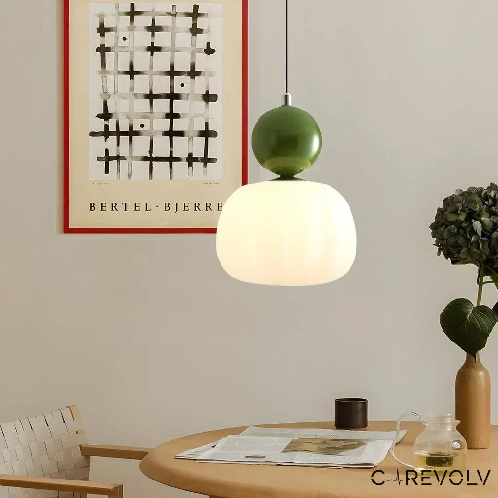 Art Deco Pendant Light - Elegant Glass Shade &amp; Adjustable Height 10