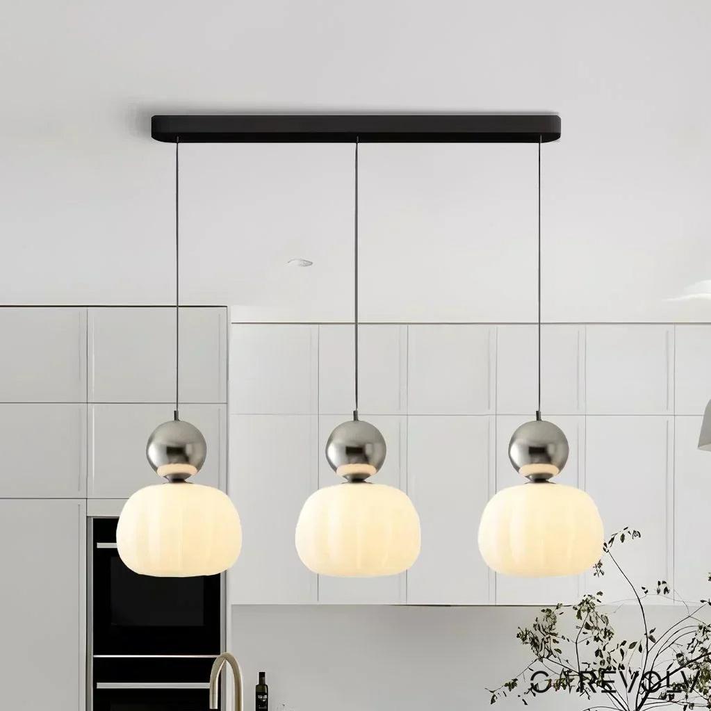 Art Deco Pendant Light - Elegant Glass Shade &amp; Adjustable Height 12