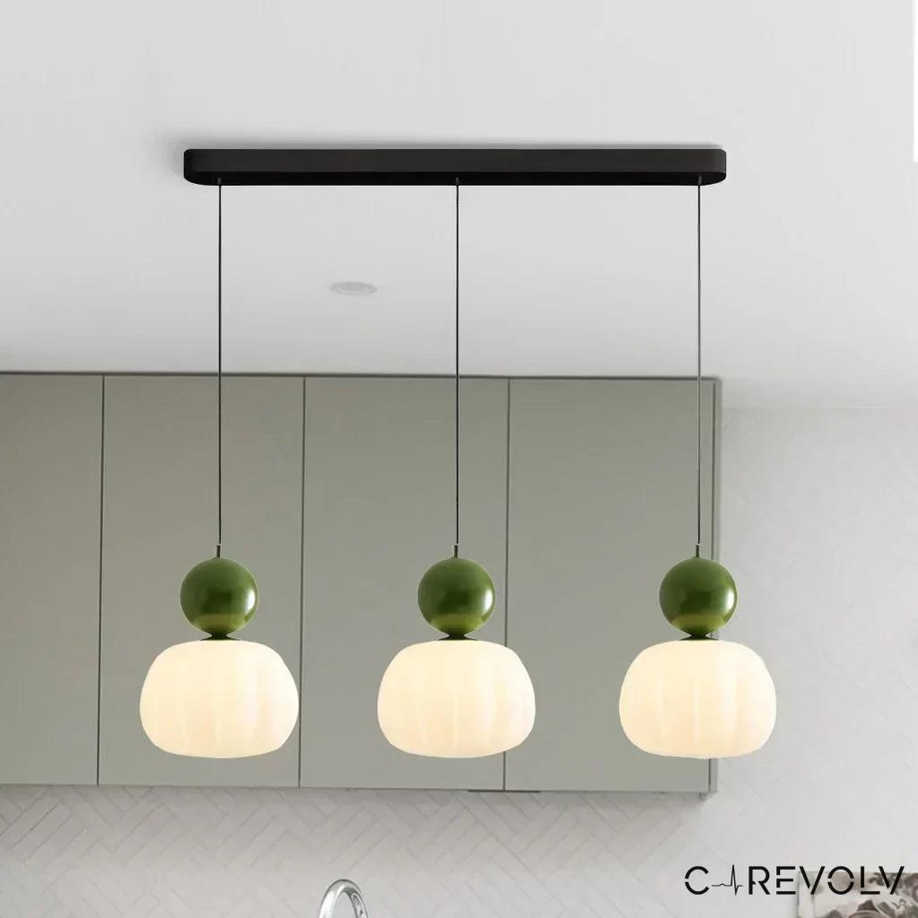 Art Deco Pendant Light - Elegant Glass Shade &amp; Adjustable Height 13