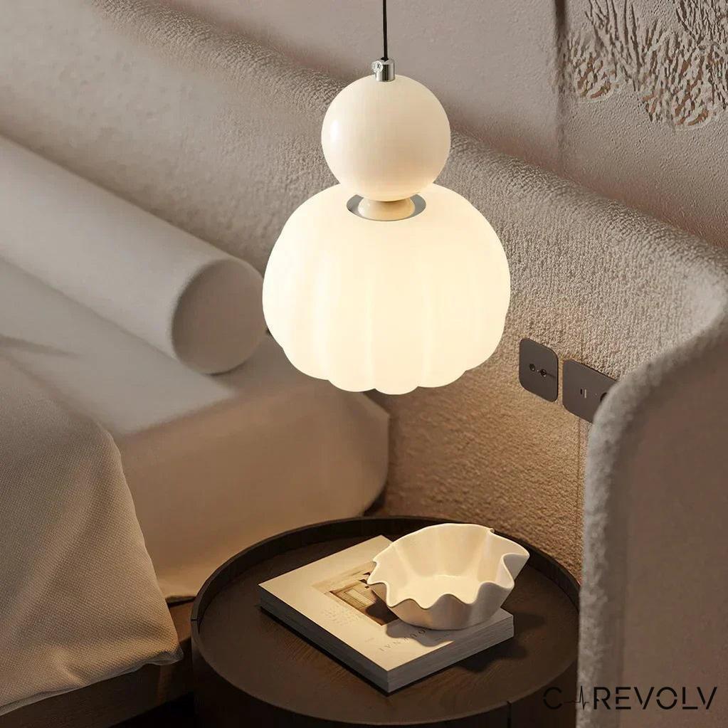 Art Deco Pendant Light - Elegant Glass Shade &amp; Adjustable Height 2