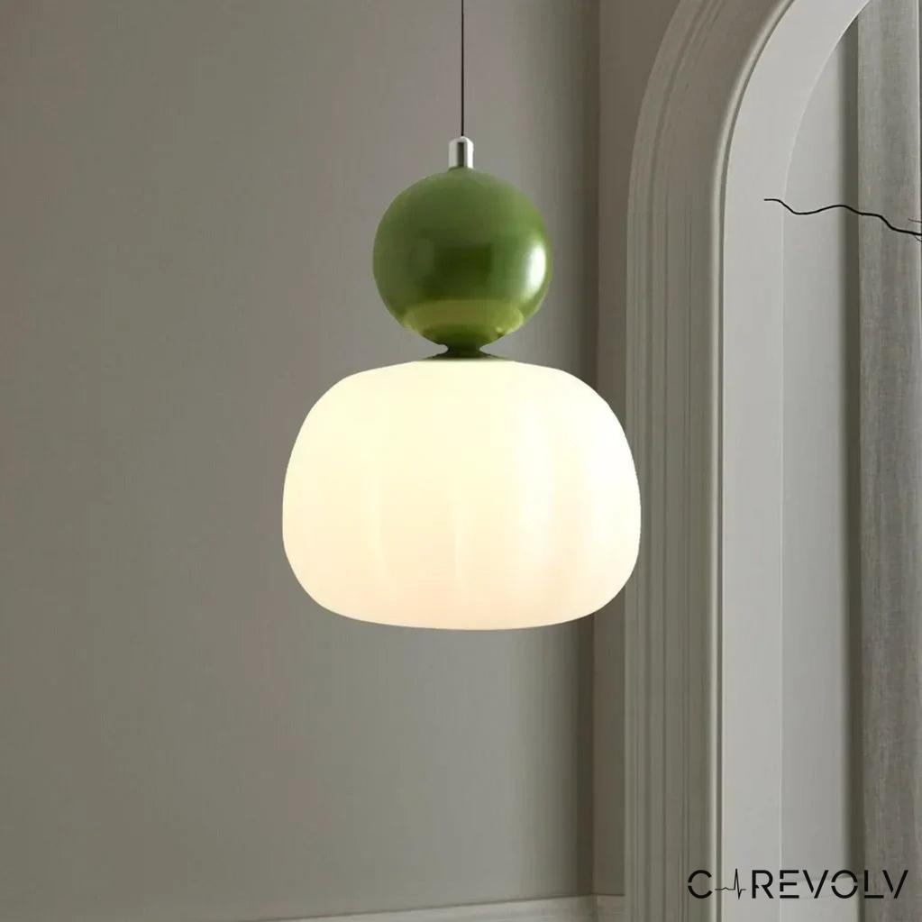 Art Deco Pendant Light - Elegant Glass Shade &amp; Adjustable Height 6