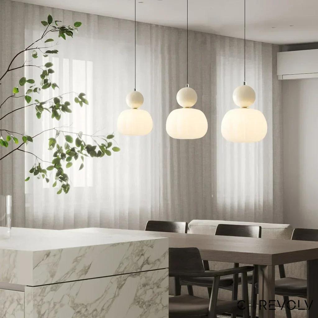Art Deco Pendant Light - Elegant Glass Shade &amp; Adjustable Height 9