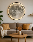Celestial Moon Wall Lamp - Enchanting LED Glow for Any Space 0