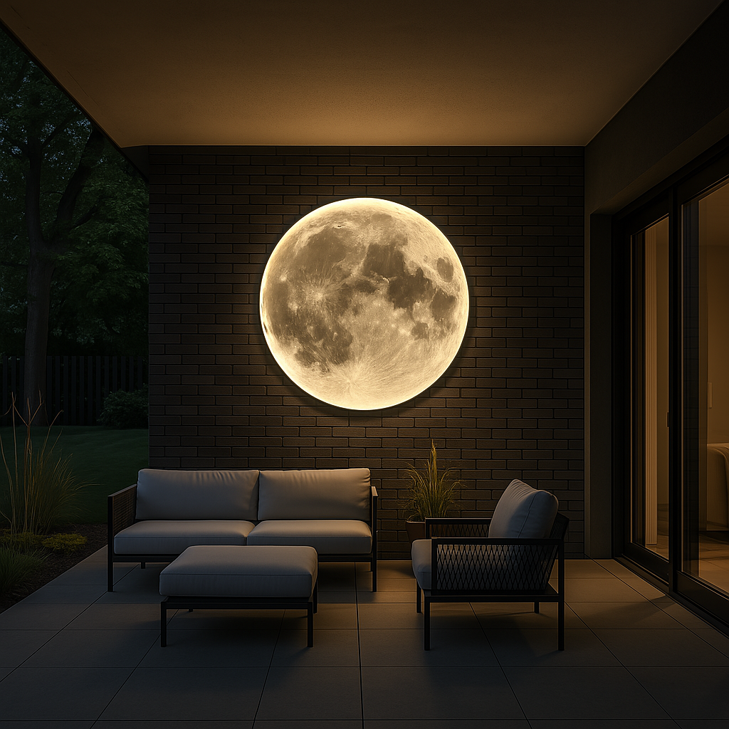 Celestial Moon Wall Lamp - Enchanting LED Glow for Any Space 1
