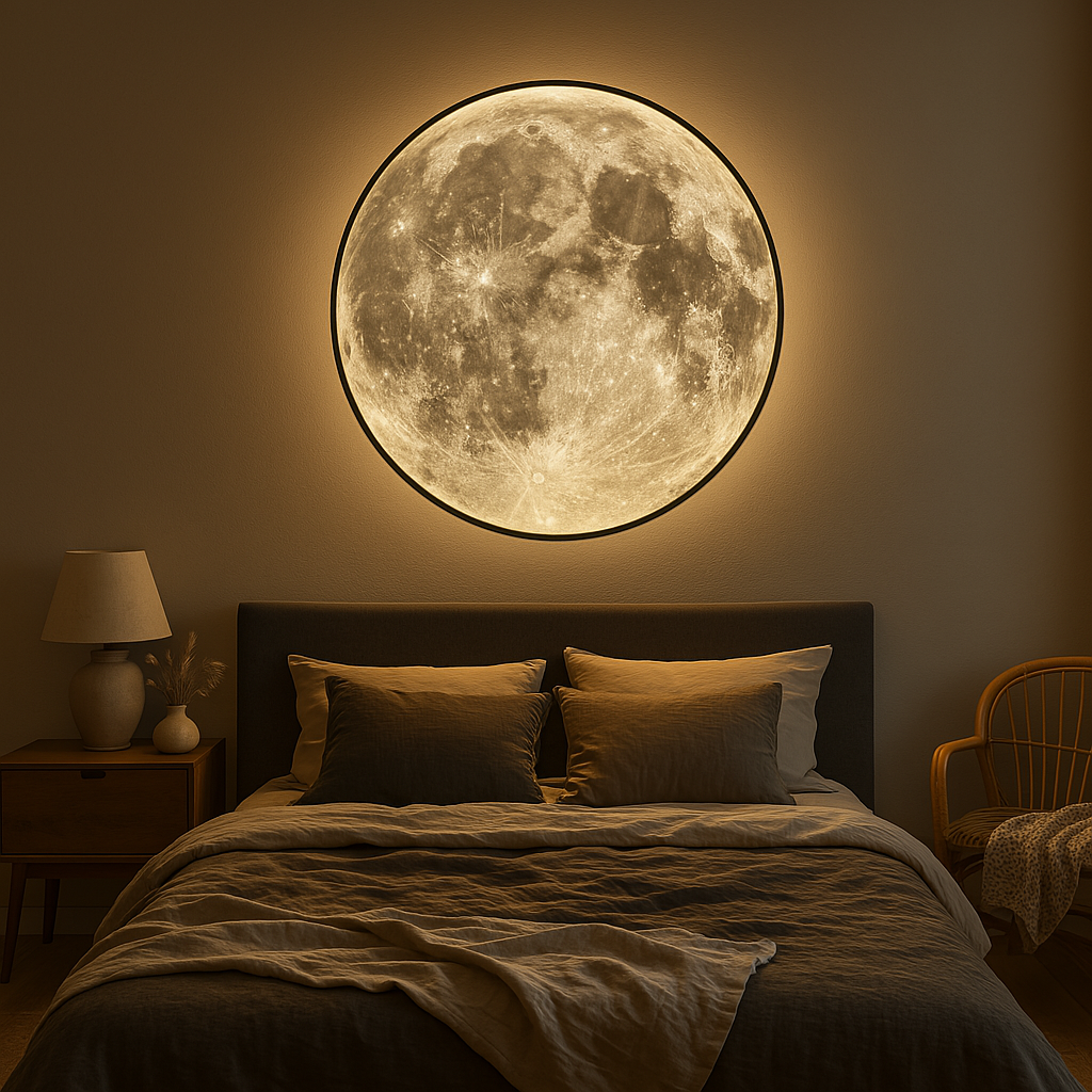 Celestial Moon Wall Lamp - Enchanting LED Glow for Any Space 2