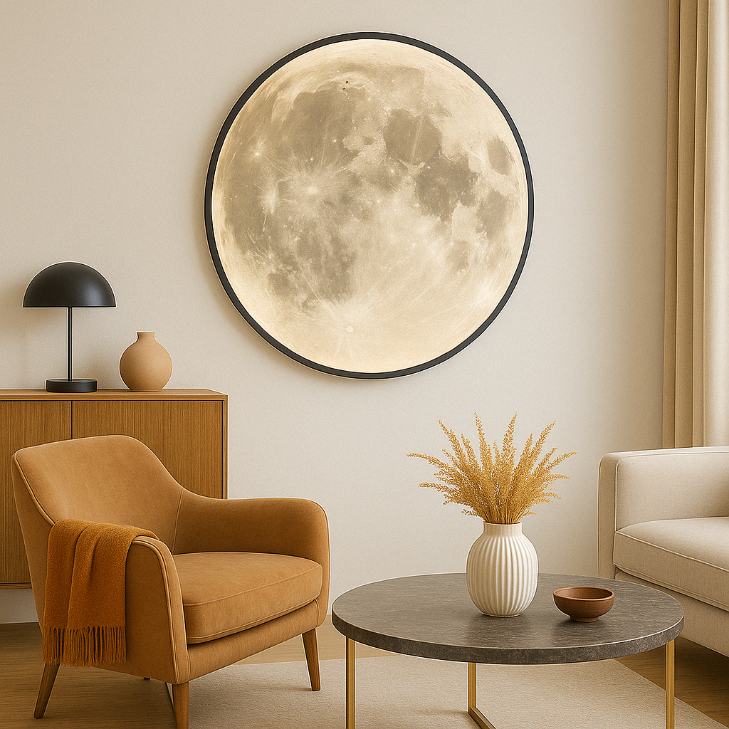 Celestial Moon Wall Lamp - Enchanting LED Glow for Any Space 4