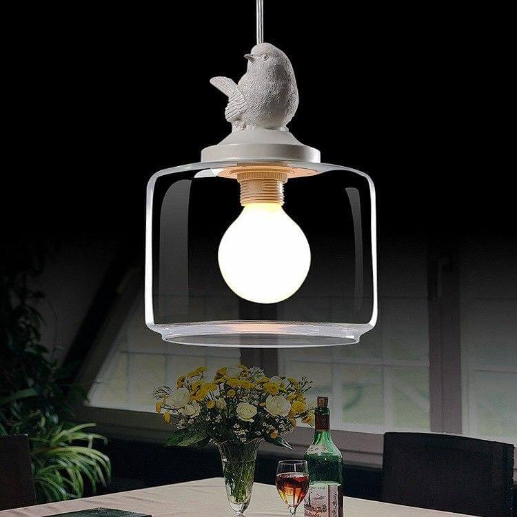 Chandelier - Unique Bird Design with Durable Glass Shade 4