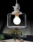 Chandelier - Unique Bird Design with Durable Glass Shade 4