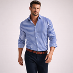 Angus | Gestreiftes Freizeit-Herrenhemd mit lockerem Stil