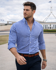 Angus | Striped Casual Men’s Shirt with Relaxed Style