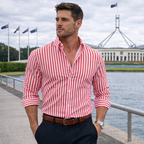 Angus | Gestreiftes Freizeit-Herrenhemd mit lockerem Stil