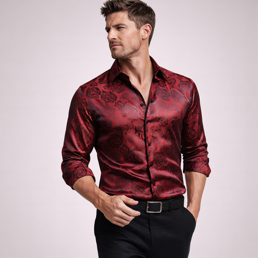 Reid | Herrenhemd mit glänzendem Finish und modernem Stil