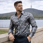 Reid | Herrenhemd mit glänzendem Finish und modernem Stil