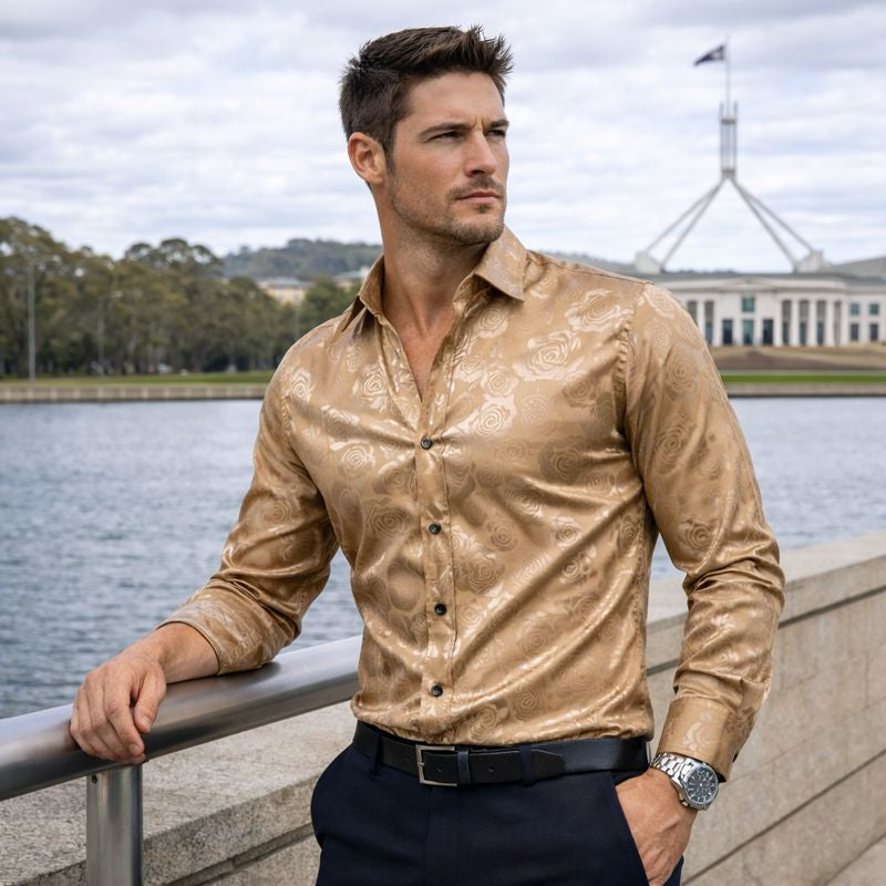 Reid | Gloss Finish Men’s Shirt with Modern Edge