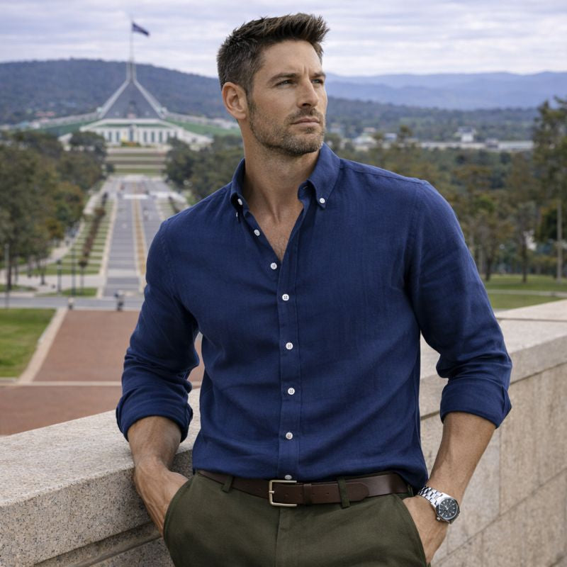 Owen | Linen Blend Men’s Shirt with Timeless Appeal