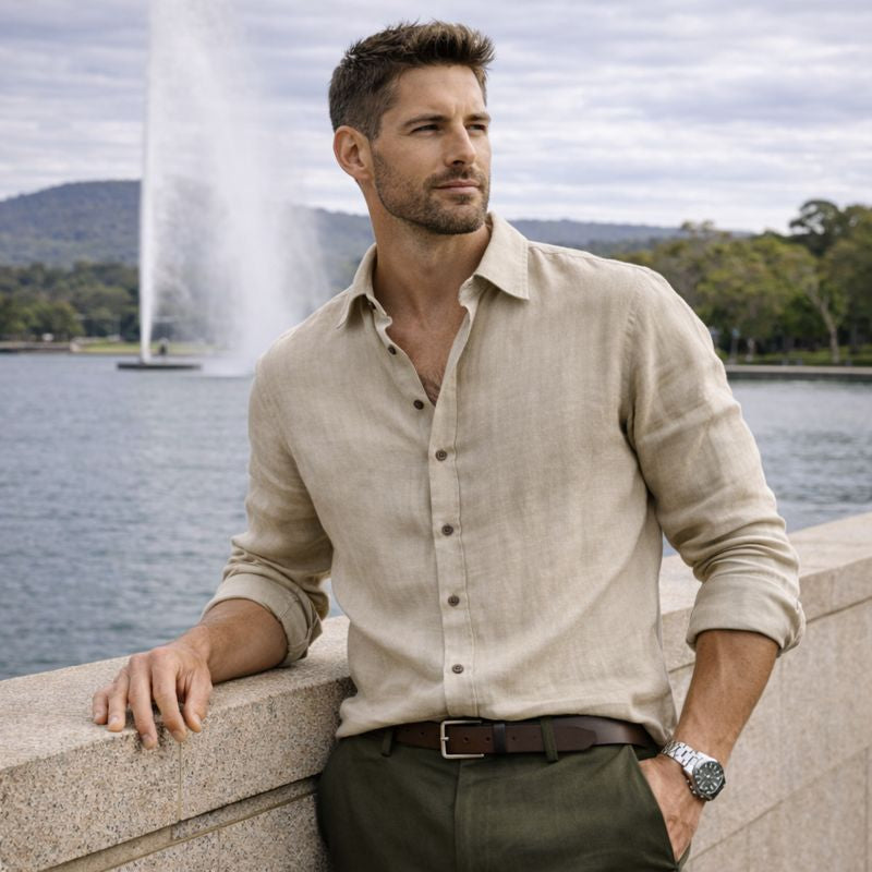 Owen | Linen Blend Men’s Shirt with Timeless Appeal