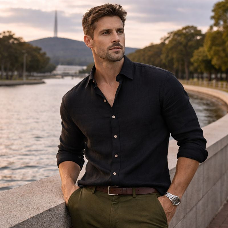 Owen | Linen Blend Men’s Shirt with Timeless Appeal