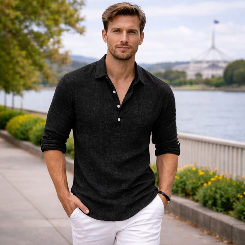Ben | Herrenhemd im Polostil für warmes Wetter