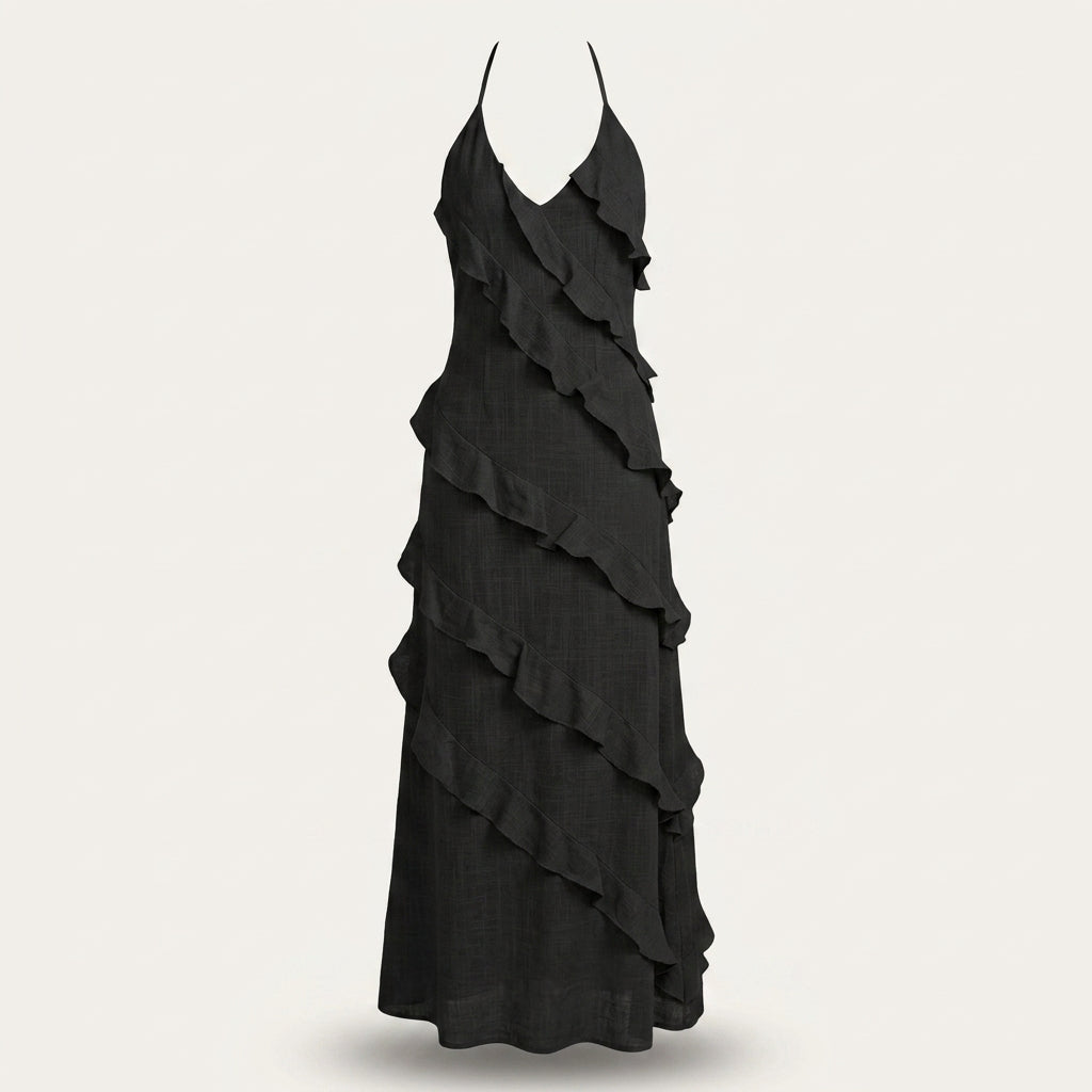 Harper | Elegant Maxi Dress with Ruffled Design