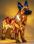 Colorful Stained Glass Dog Lamp - Unique Night Lighting for Dog Lovers 12