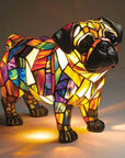 Colorful Stained Glass Dog Lamp - Unique Night Lighting for Dog Lovers 13