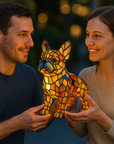 Colorful Stained Glass Dog Lamp - Unique Night Lighting for Dog Lovers 1