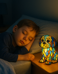 Colorful Stained Glass Dog Lamp - Unique Night Lighting for Dog Lovers 2