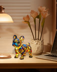 Colorful Stained Glass Dog Lamp - Unique Night Lighting for Dog Lovers 3