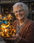 Colorful Stained Glass Dog Lamp - Unique Night Lighting for Dog Lovers 5