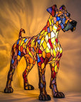Colorful Stained Glass Dog Lamp - Unique Night Lighting for Dog Lovers 8