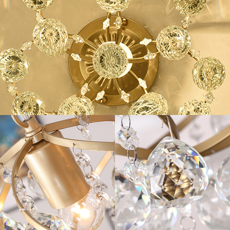 Crystal Pendant Light - Elegant Design with Brass Accents 1
