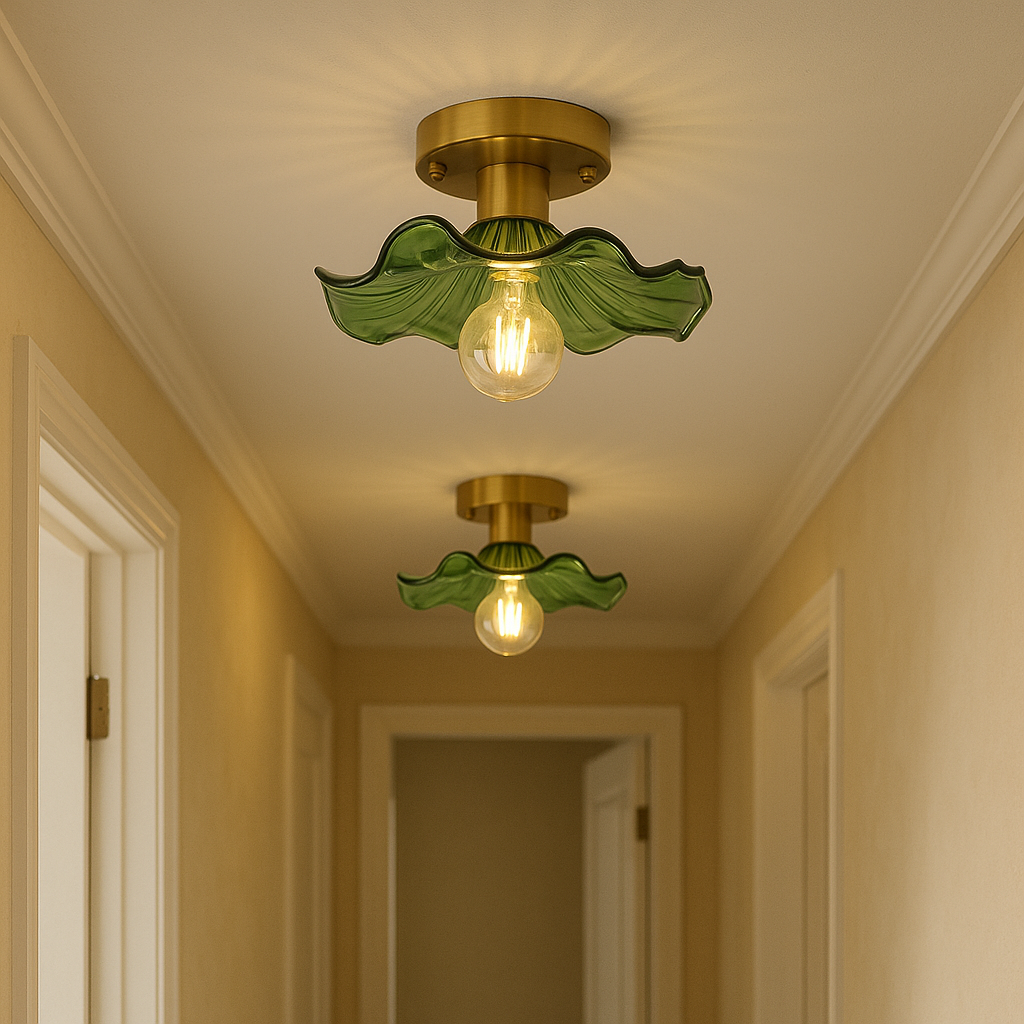 Elegant Glass Ceiling Light - Modern Design with Warm White LED 5