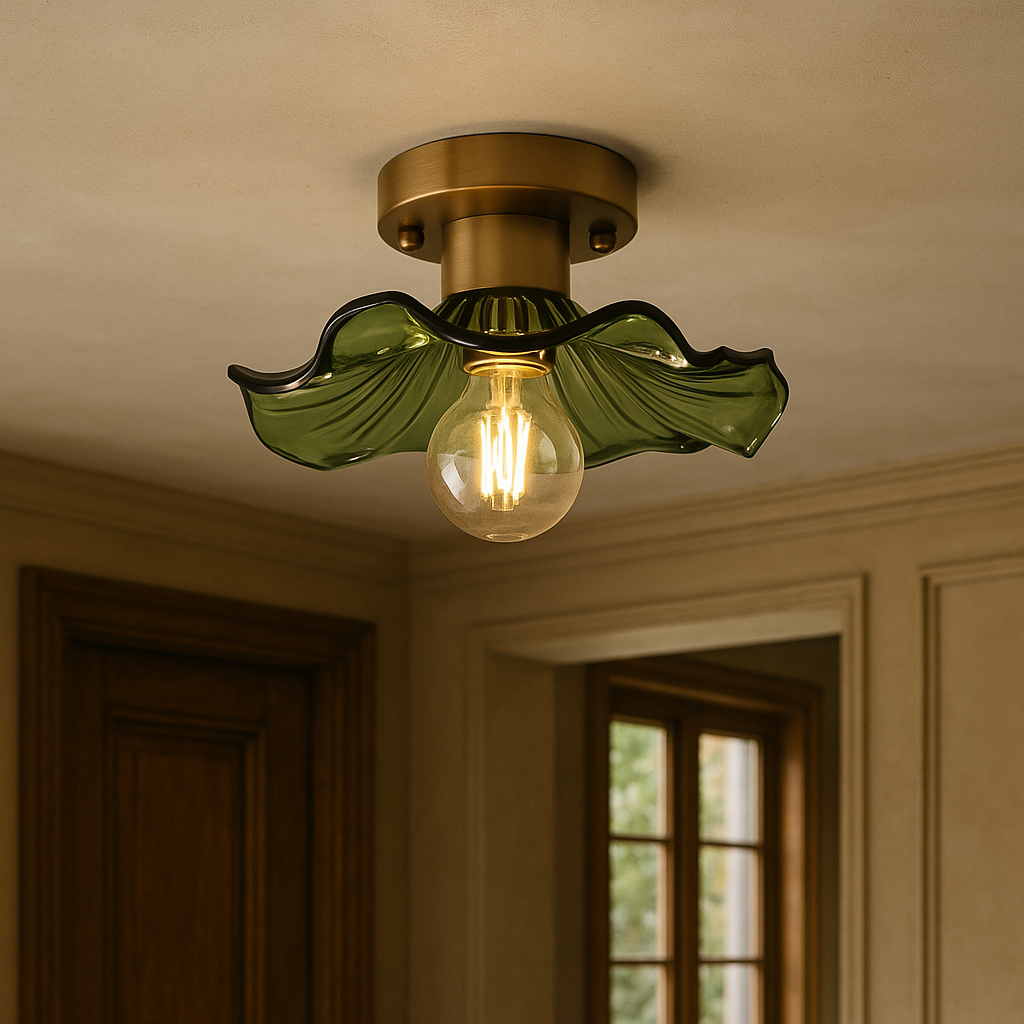 Elegant Glass Ceiling Light - Modern Design with Warm White LED 6