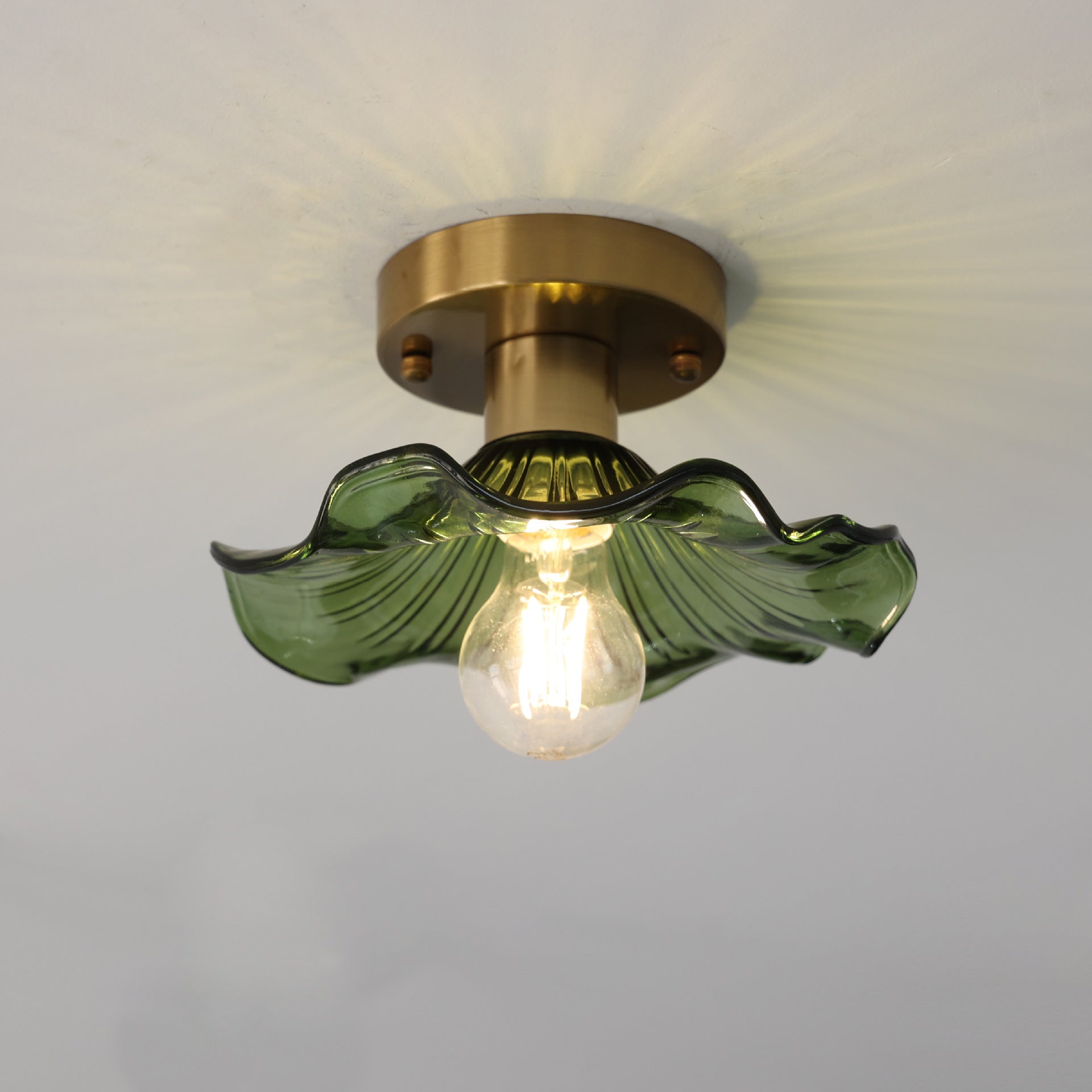 Elegant Glass Ceiling Light - Modern Design with Warm White LED 7