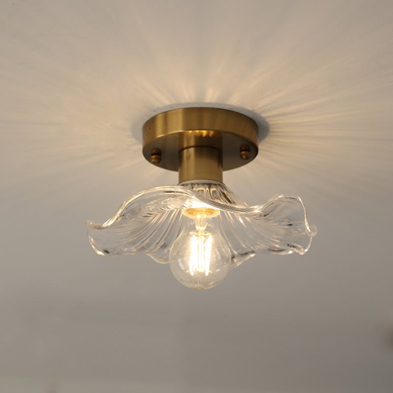 Elegant Glass Ceiling Light - Modern Design with Warm White LED 8