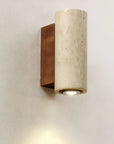 Elegant LED Wall Light - Energy-Efficient Natural Travertine Design 2