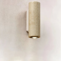 Beige Round with Metal Base