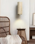 Elegant LED Wall Light - Energy-Efficient Natural Travertine Design 8