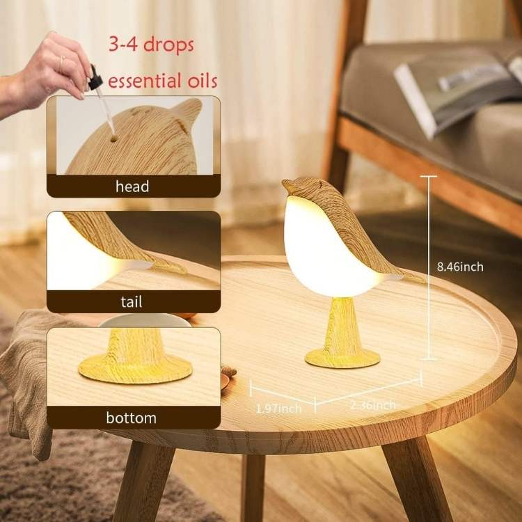 Elegant Touch Table Lamp - Adjustable Brightness &amp; Oil Diffuser for Bedside 2