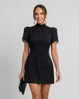 Maeve | Cocktailkleid mit Puffärmeln und strukturierter Silhouette