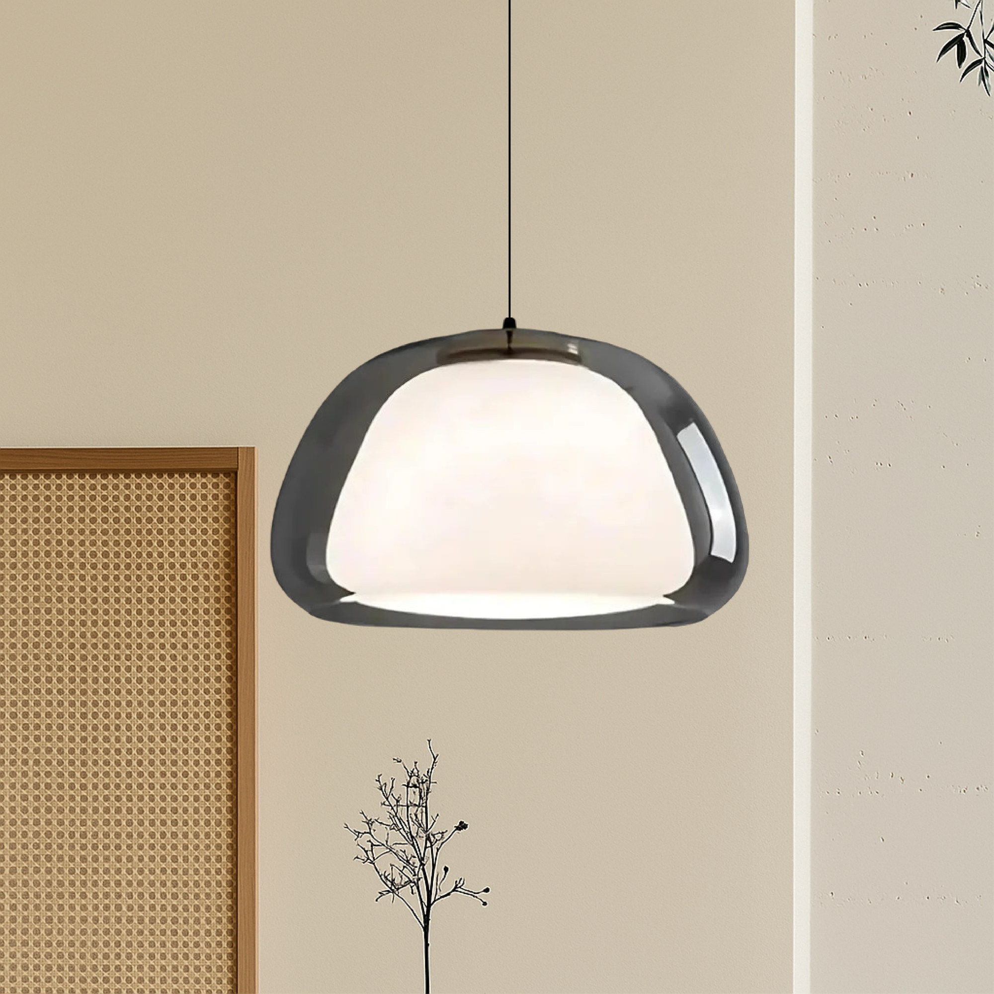 Glass Pendant Lamp - Adjustable Height for Modern Spaces 5