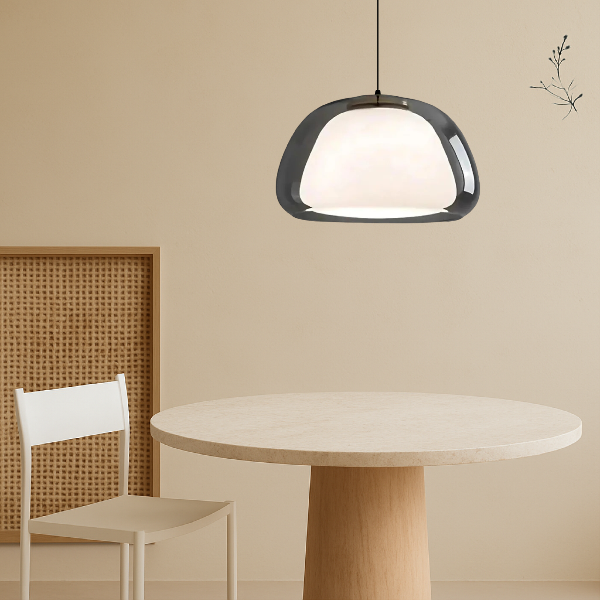 Glass Pendant Lamp - Adjustable Height for Modern Spaces 6
