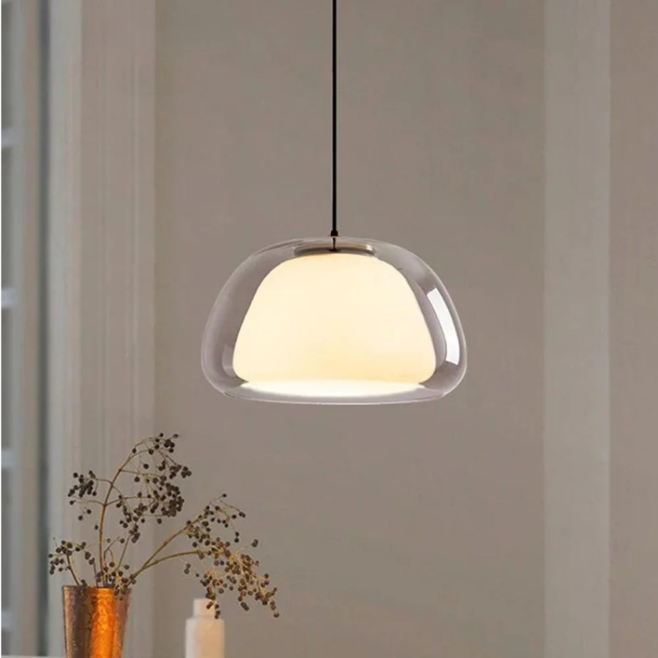 Glass Pendant Lamp - Adjustable Height for Modern Spaces 8