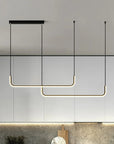 Gold Chandelier - Modern Minimalist Design with Adjustable LED Lighting 0