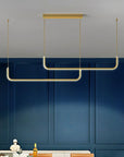 Gold Chandelier - Modern Minimalist Design with Adjustable LED Lighting 1