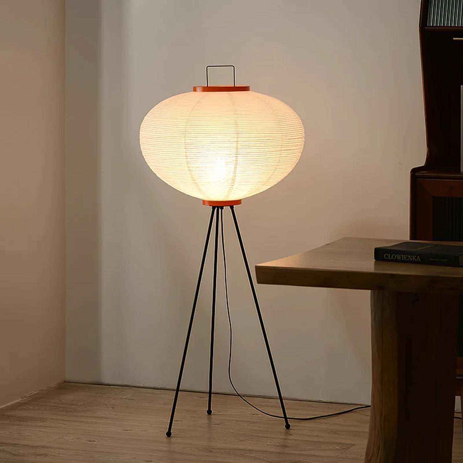 Handcrafted Rice Paper Floor Lamp - Unique Wabi Sabi Design 0