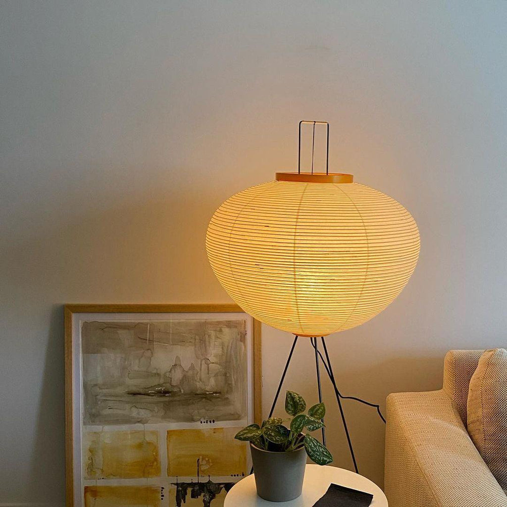 Handcrafted Rice Paper Floor Lamp - Unique Wabi Sabi Design 2